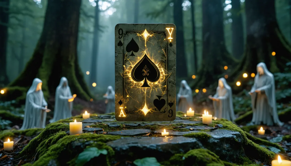 découvrez la signification profonde du 9 de pique, un symbole puissant dans l'exploration spirituelle et un message d'avertissement du destin. plongez dans son interprétation mystérieuse et ses révélations.