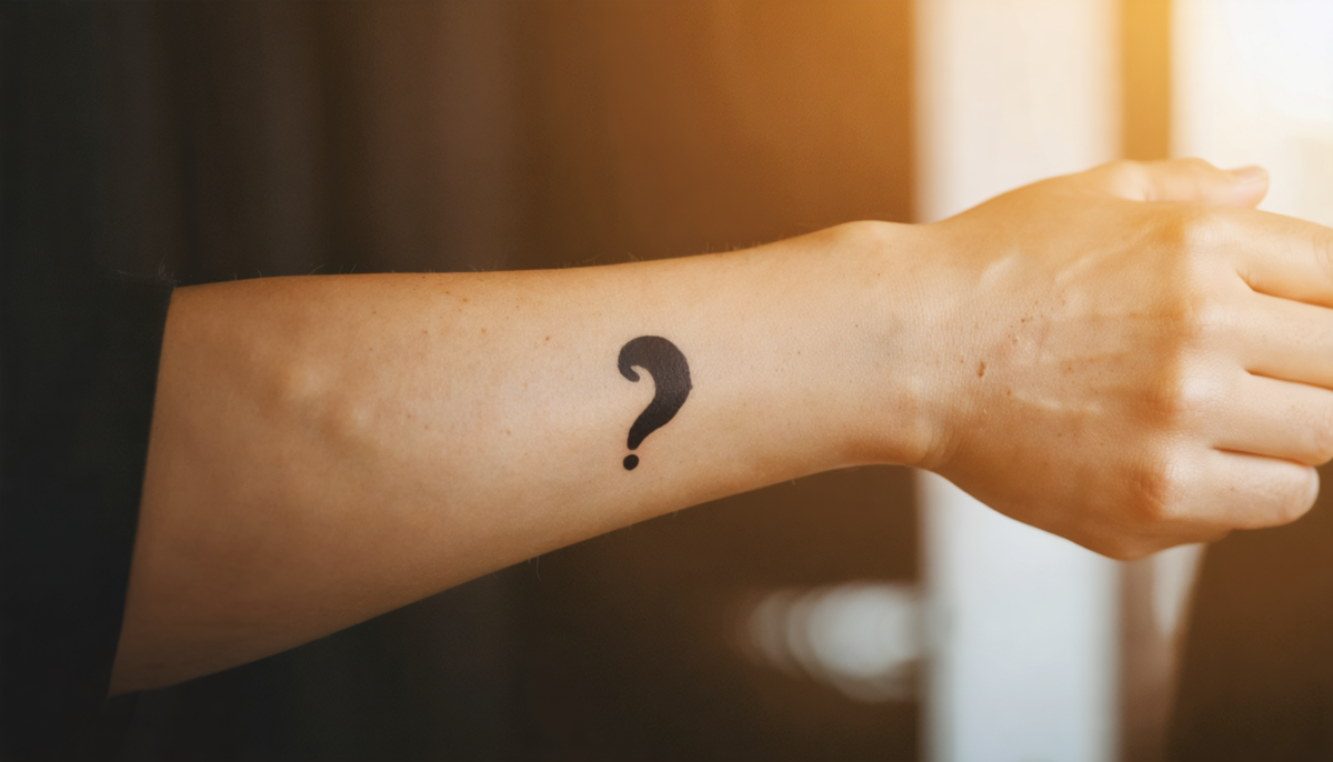 explorez le tatouage point-virgule, un symbole puissant de force et d'espoir, représentant la lutte contre la détresse mentale et l'engagement pour la vie.