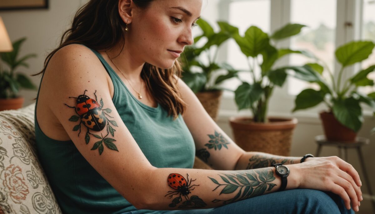 Tatouage coccinelle : un porte-bonheur protecteur riche en symboles