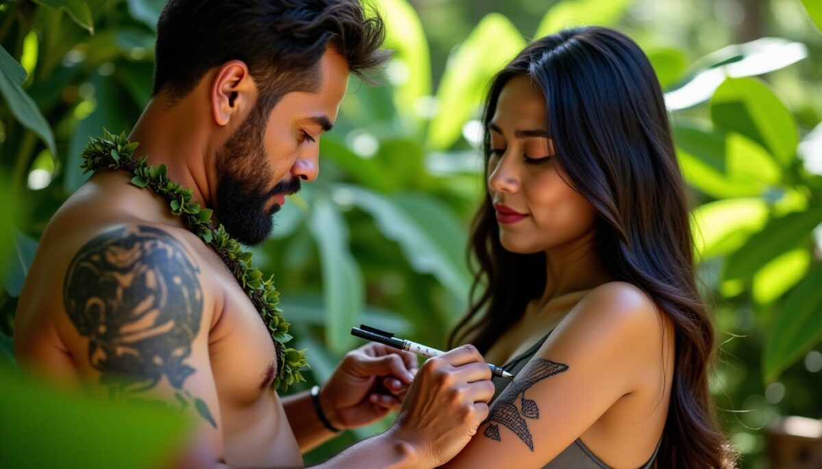 Tatouage Raie Manta : Plongée dans un Symbole Polynésien Chargé de Sens