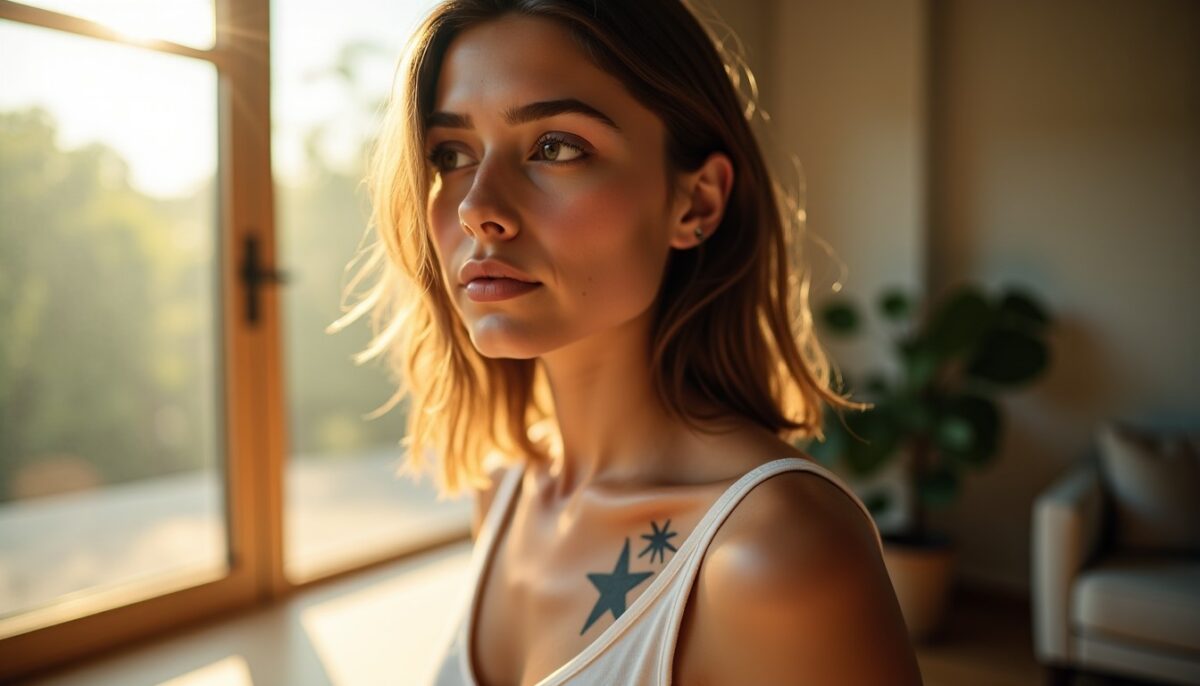 Tatouage étoile : symboles de destin et éclats de lumière